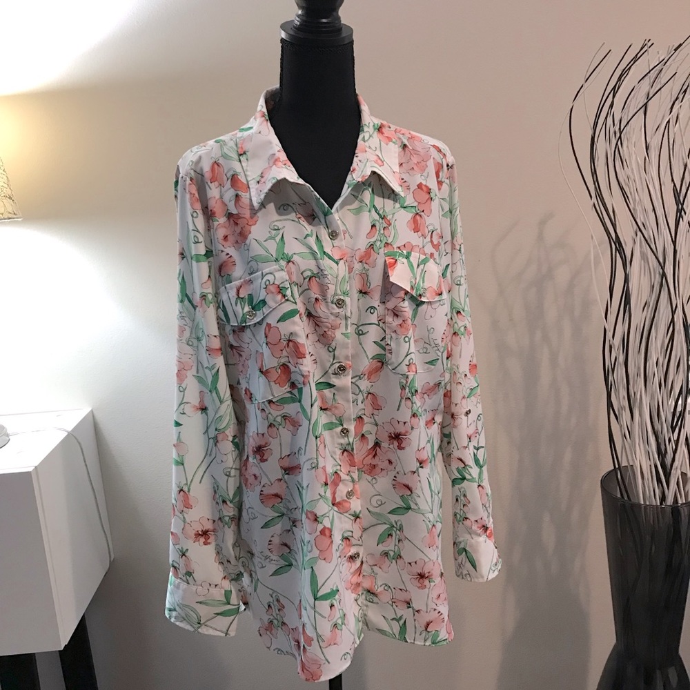 Tommy Hilfiger floral button down shirt